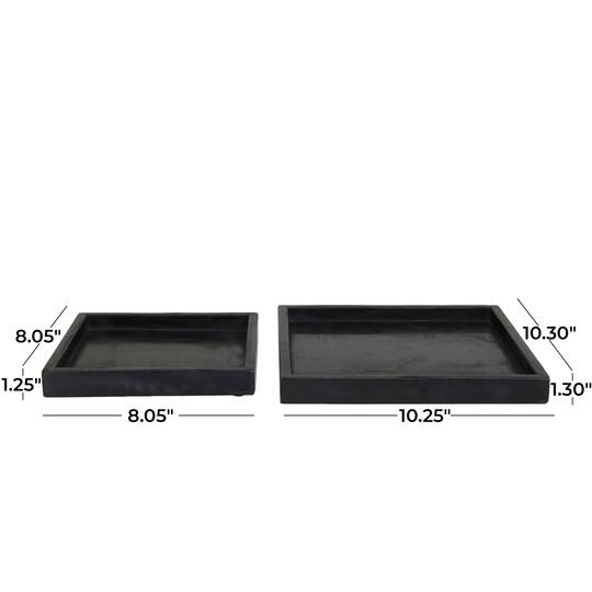 Modern Marble Tray with Raised Border Set